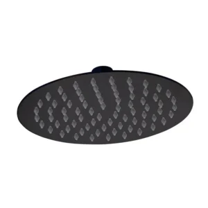 Aquavit Showerhead Black Round 8"  (20cm)