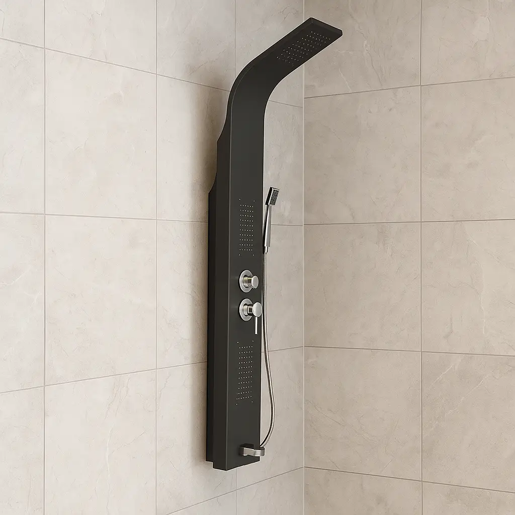 Alco 4 Function Shower Panel (Black) 1500mmx220mm - Image 2