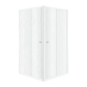 Corner Silver Clear Temp Glass 900x900x1800mm 4mm