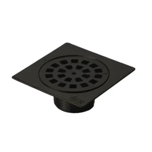 Alco Square Shower Trap Cover Black 100mm