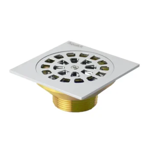 Aquavit Round Brass Shower Trap Cover Chrome 100mm