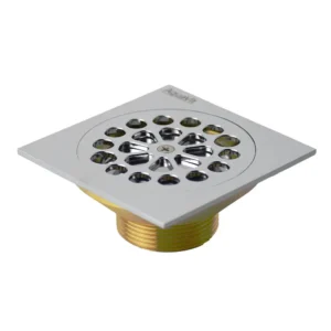 Aquavit Round Brass Shower Trap Cover Chrome 100mm