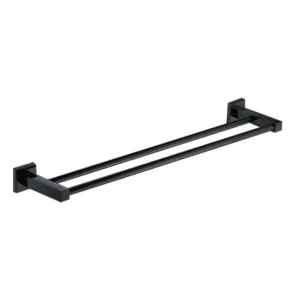 Elara Black Double Towel Rail