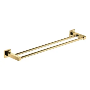 Elara Brushed Gold Double Towel Rail