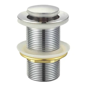 Aquavit Brass Popup Waste Unslotted Chrome 32mm