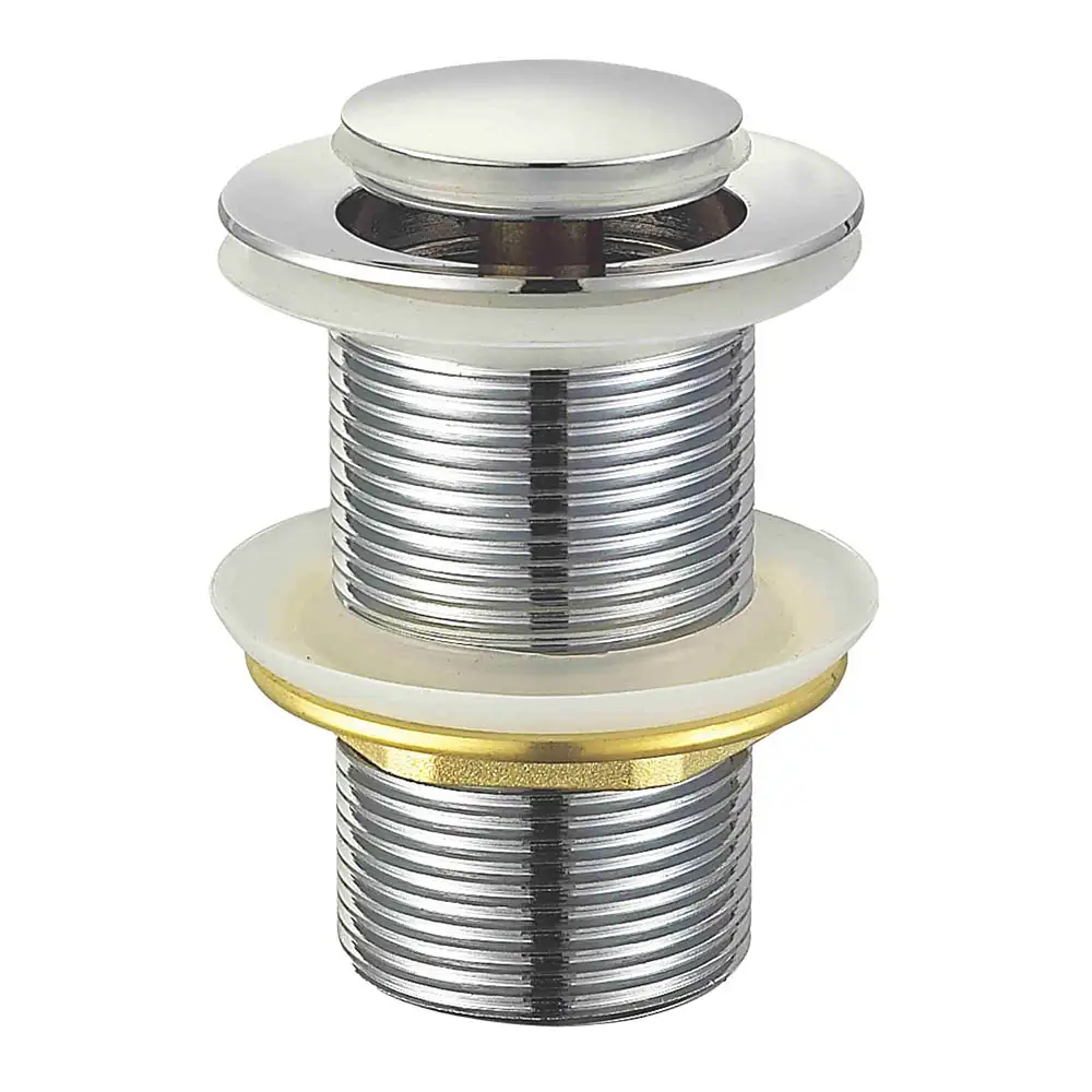 Aquavit Brass Popup Waste Unslotted Chrome 32mm