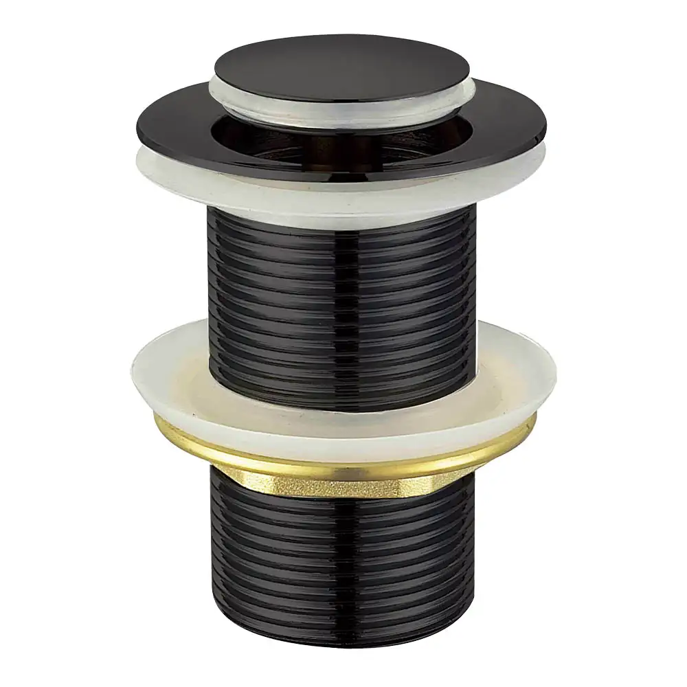 Aquavit Brass Popup Waste Unslotted Matt Black 32mm