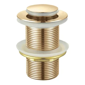 Aquavit Brass Popup Waste Unslotted Brushed Gold 32mm