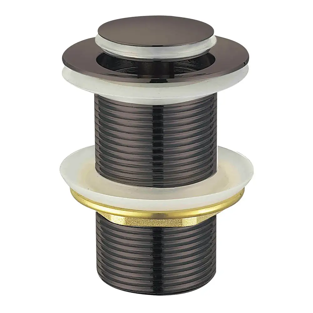 Aquavit Brass Popup Waste Unslotted Gun Grey 32mm