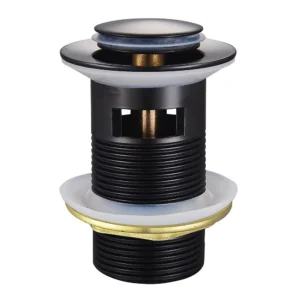 Aquavit Brass Popup Waste Slotted Matt Black 32mm