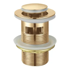 Aquavit Brass Popup Waste Slotted Brushed Gold32mm