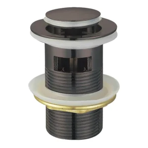 Aquavit Brass Pop Up Waste Slotted Gun Grey 32mm