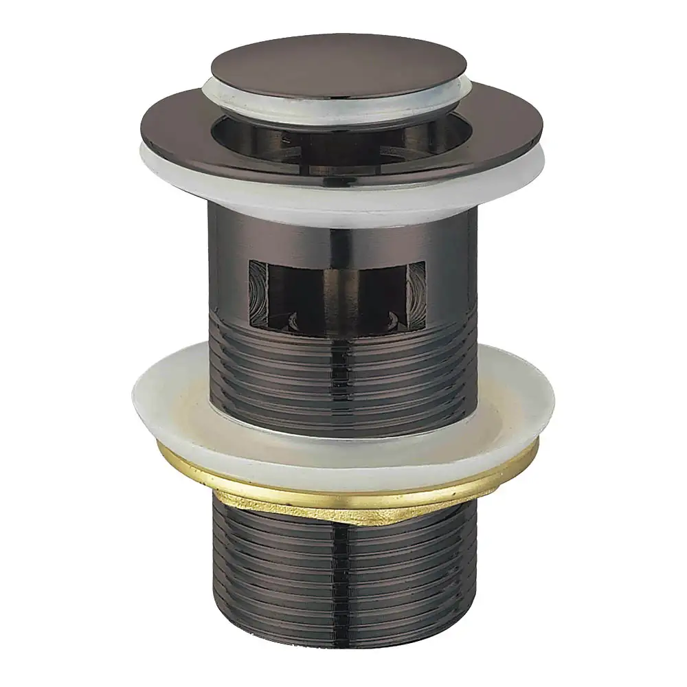 Aquavit Brass Pop Up Waste Slotted Gun Grey 32mm