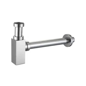 Aquavit Square Brass Bottle Trap Chrome 32mm