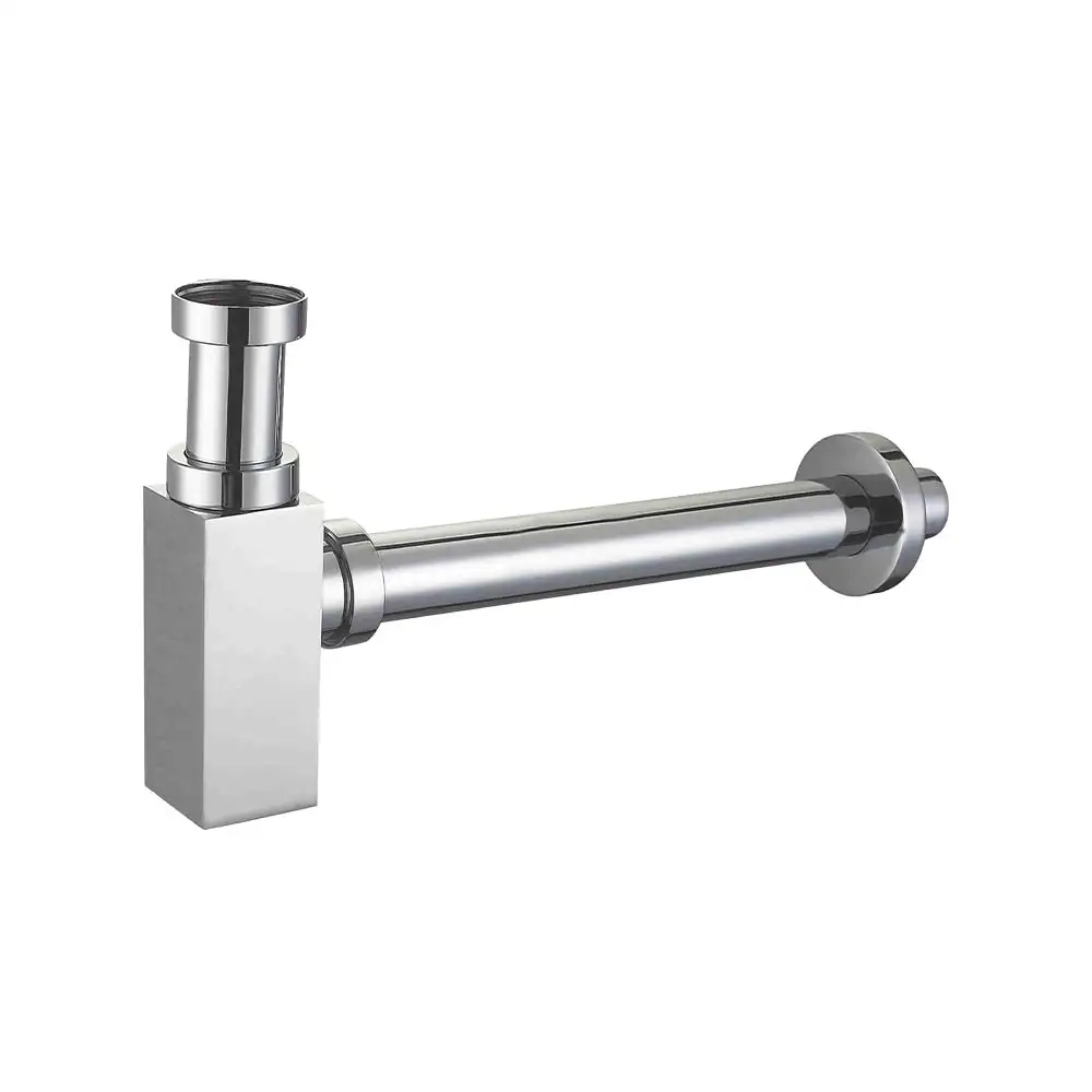 Aquavit Square Brass Bottle Trap Chrome 32mm