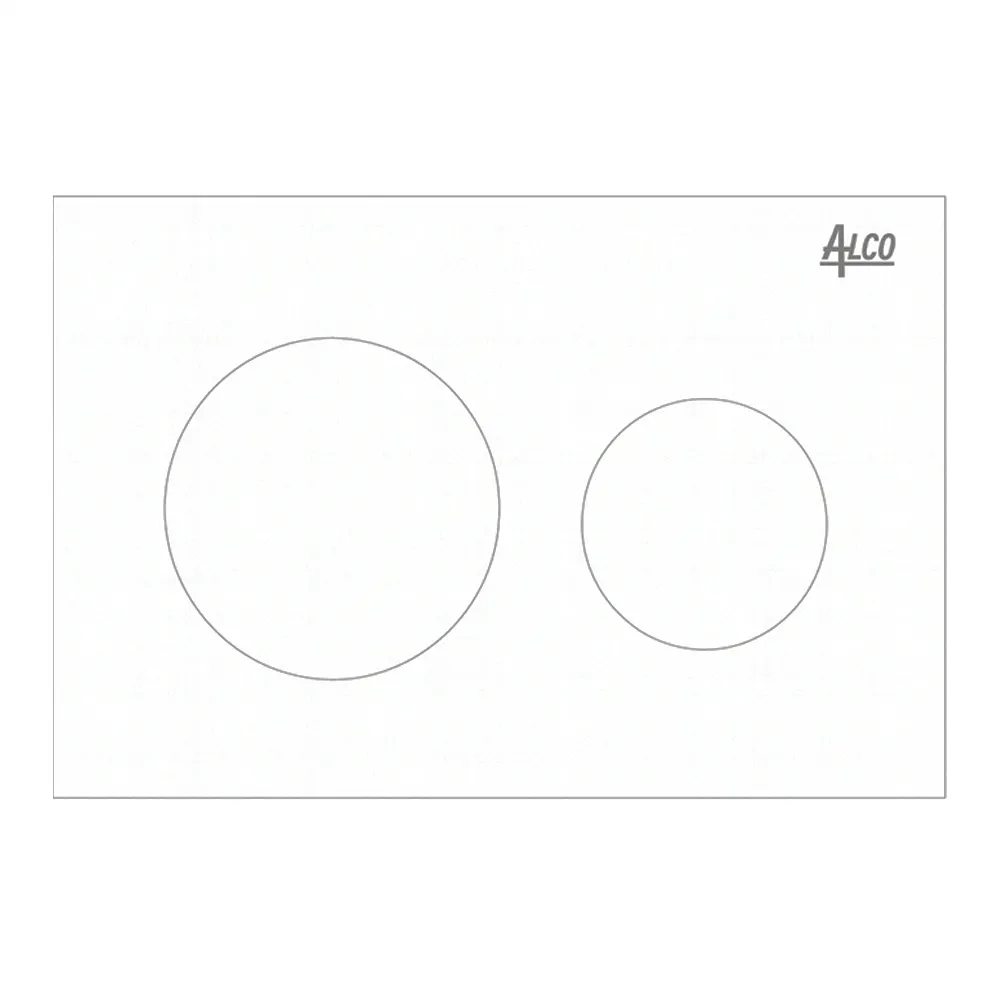 Alco Concealed Cistern Actuator Round Plate White