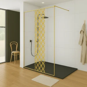 Aurora Gold Glass Shower Screen 1000X2000mm 6mm