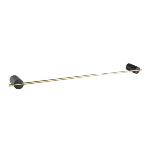 Majestic Ebony Single Bar Towel Rail Gold And Black