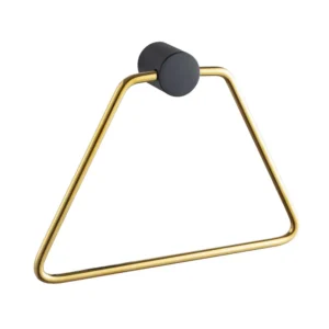 Majestic Ebony Towel Ring Gold And Black