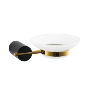 Majestic Ebony Soap Dish Gold And Black