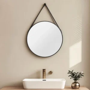 Jupiter Belt Mirror Black 600X600mm