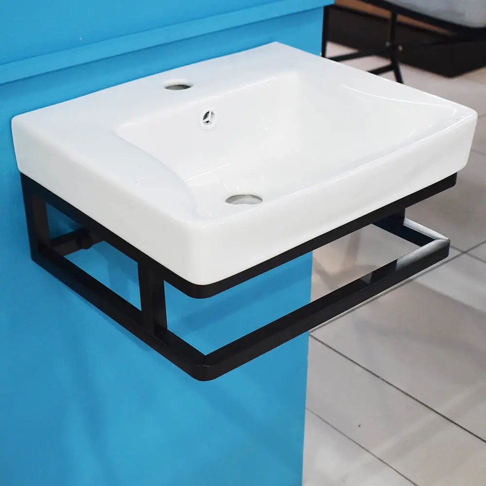 Urban Square Basin With Bracket-White - Image 2