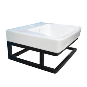 Urban Square Basin With Bracket-White