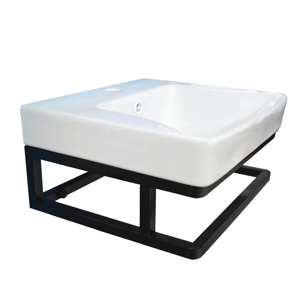 Urban Square Basin With Bracket-White