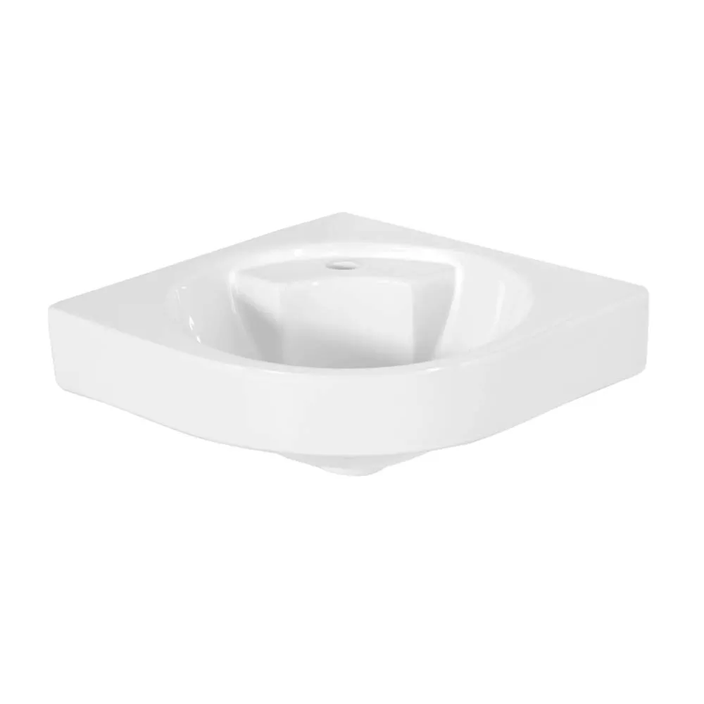 Cute - Corner Wall Hung Wask Basin White