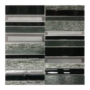 Cosmic Nero Glass Mosaic 300mmx300mmx4mm