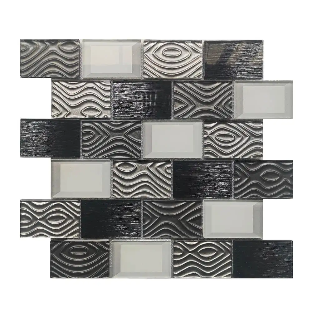 Safari Grey Glass Mosaic 300mmx300mmx4mm