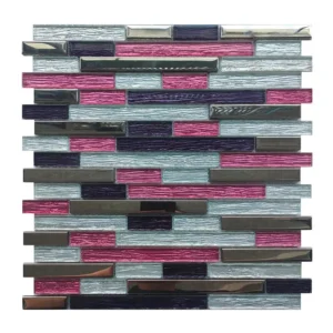 Fusion Red Glass Mosaic 300mmx300mmx4mm