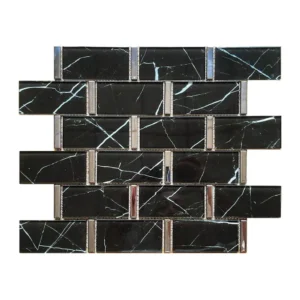 Flurry Black Glass Mosaic 282X325X4mm