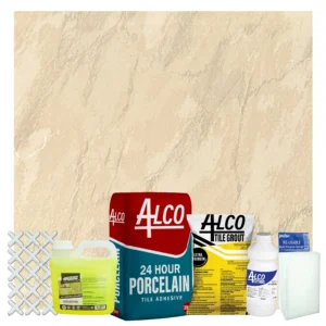 Sisam Beige Glossy Glazed Porcelain Combo  600X600mm