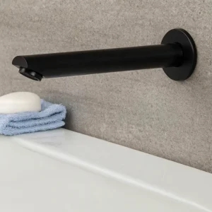 Alco Spout Round with Rosette – Black 150mm