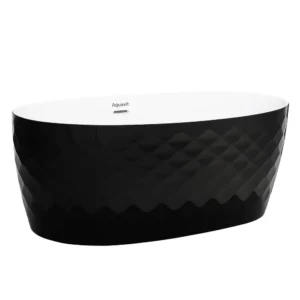 Aquavit Freestanding Bath - Ella Black 1700x800x580mm