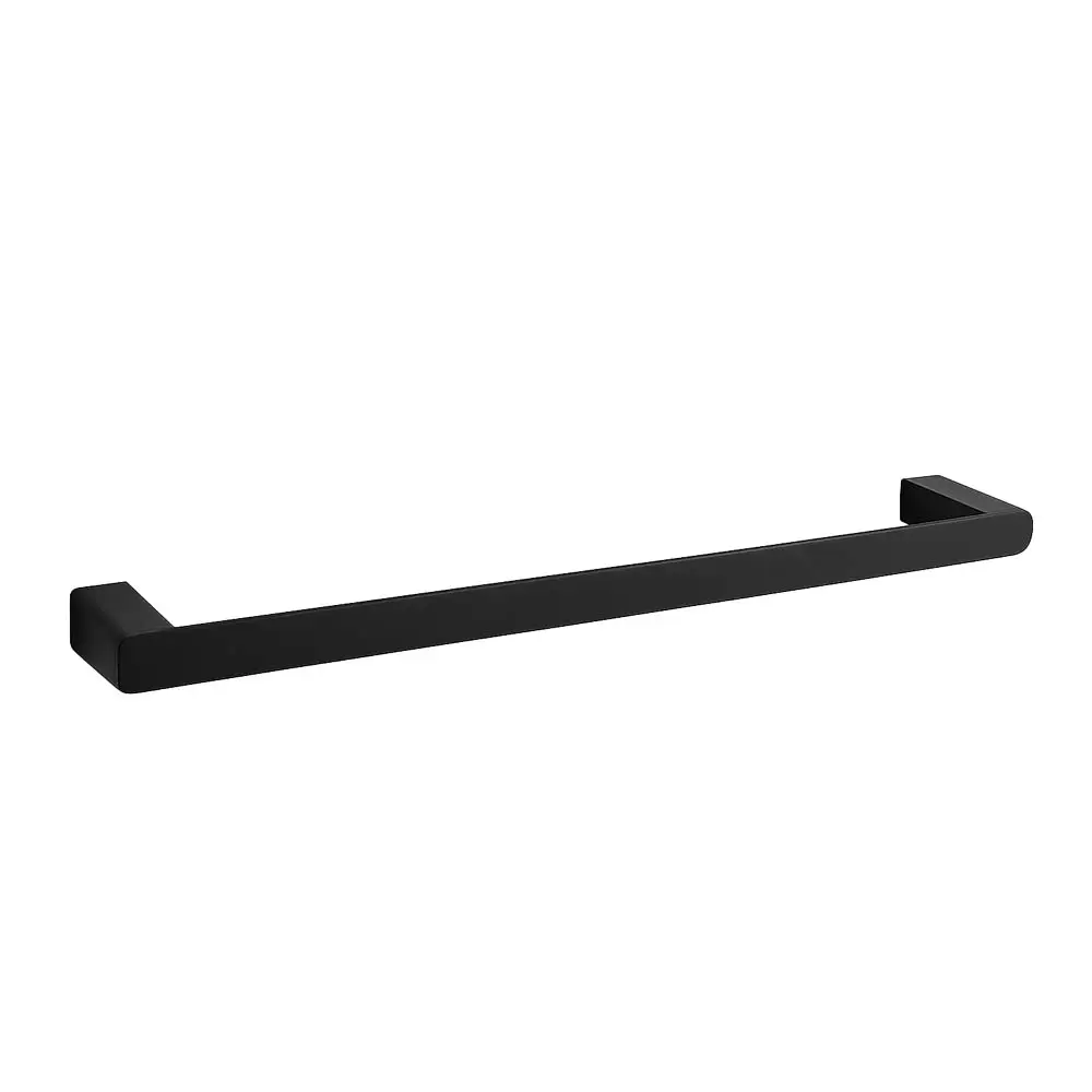 Aquavit Prestige Single Bar Towel Rail Matt Black