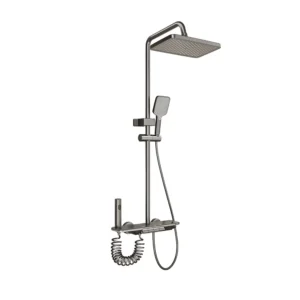 Alco Shower Rail Set – Gun Metal  2600×850mm