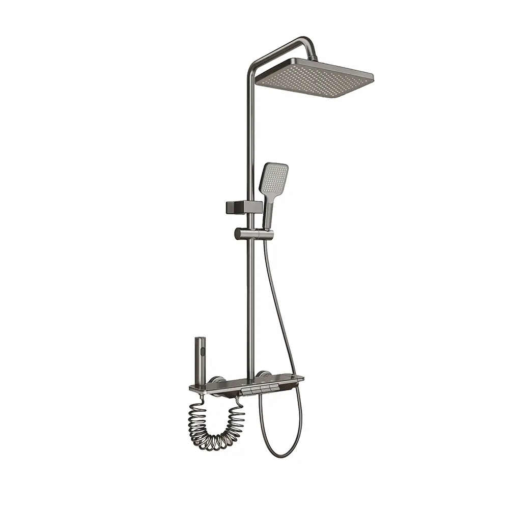 Alco Shower Rail Set – Gun Metal 2600×850mm