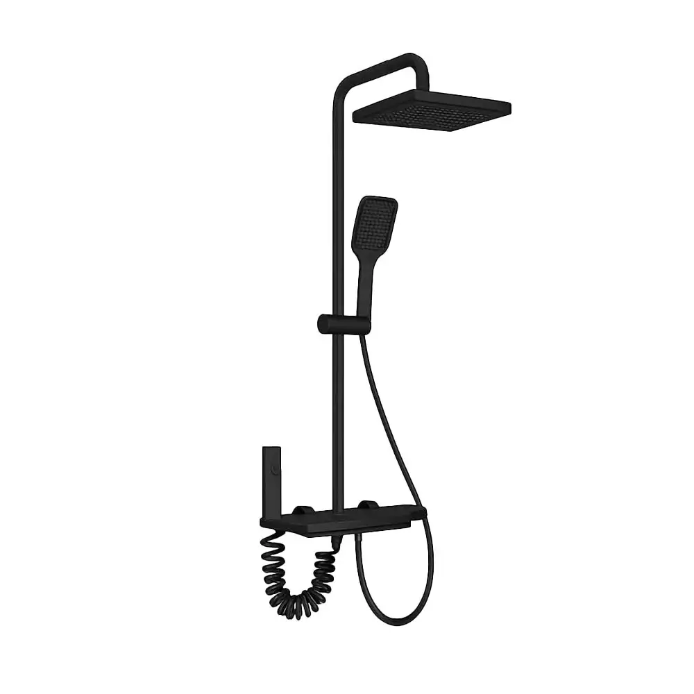 Alco Shower Rail Set – Black – 2600×850mm