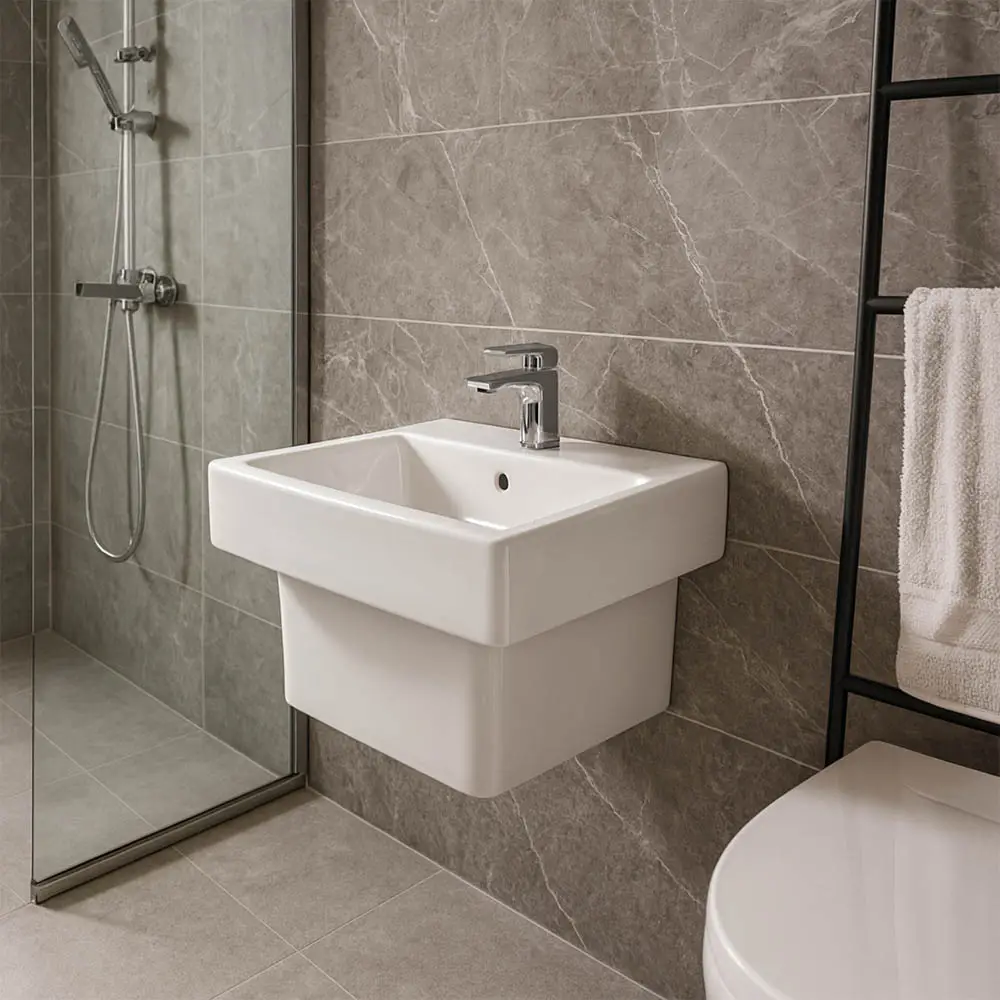 Dacia - Wall Hung Basin White - Image 2