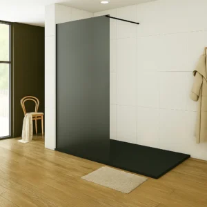 Onyx Vista Shower Screen - Grey Glass 1000x2000x8mm