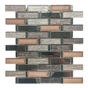 Oasis Brown Glass Mosaic Warm Brown Tone Finish 300×336×4mm