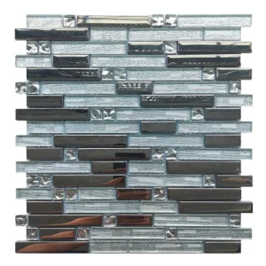 Fusion Silver Glass Mosaic Polished Silver Style 300×300×4mm