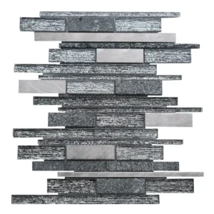 Casa Silver Mosaic Mix Silver Tone Blend 300×300×8mm