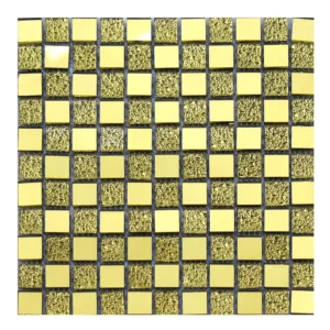 Cosmic Alu Glass Mosaic Polished Aluminium Style 25×25×3.8mm