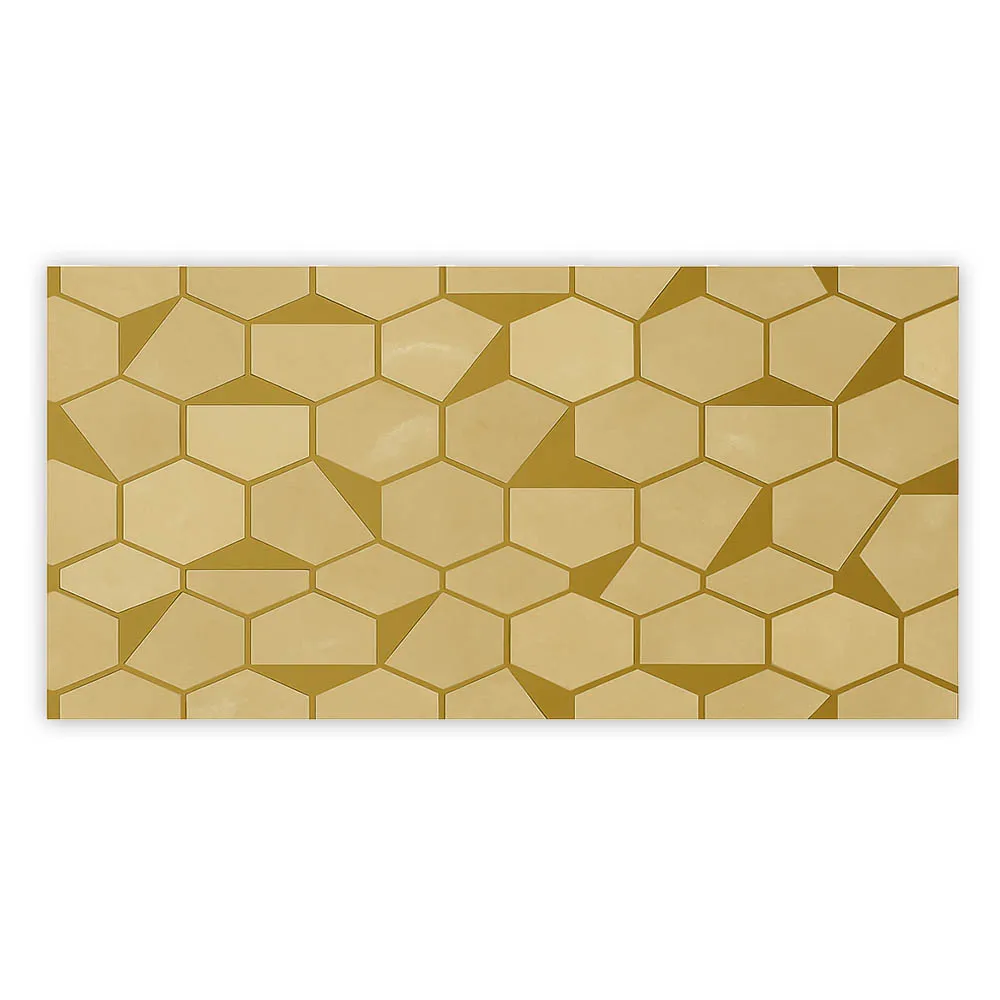 Honeycomb Gold Decor Wall Tile 300X600mm