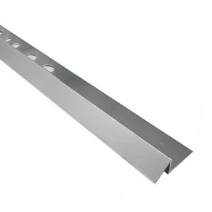 Pulse Aluminium Tile In Ramp Trim Shiny Silver 10mm