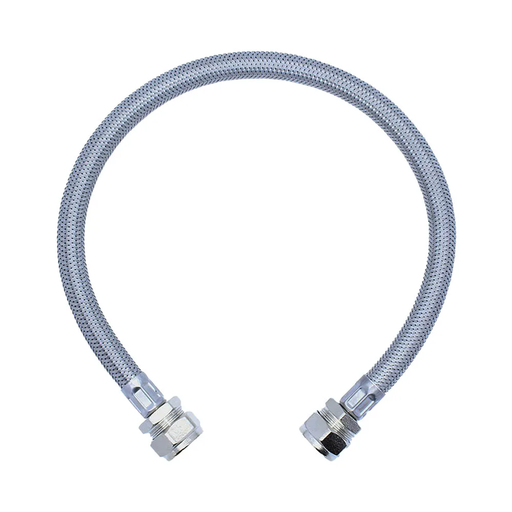 Alco Braided Flexible Hose – Chrome 15×15mm