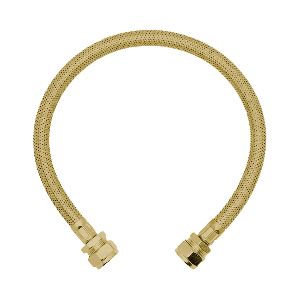 Alco Braided Flexible Hose – Gold 15×15mm
